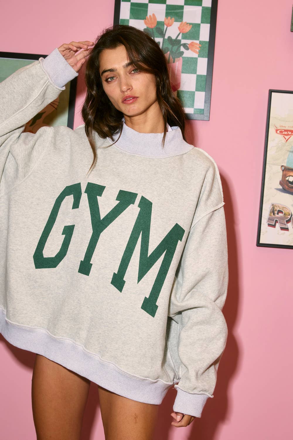 Gym to Bed Reversible Mockneck Sweatshirt