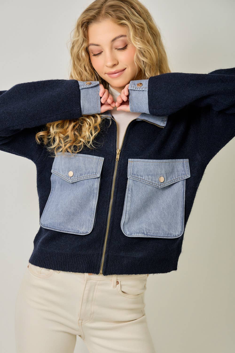 Hudson Denim Sweater Jacket