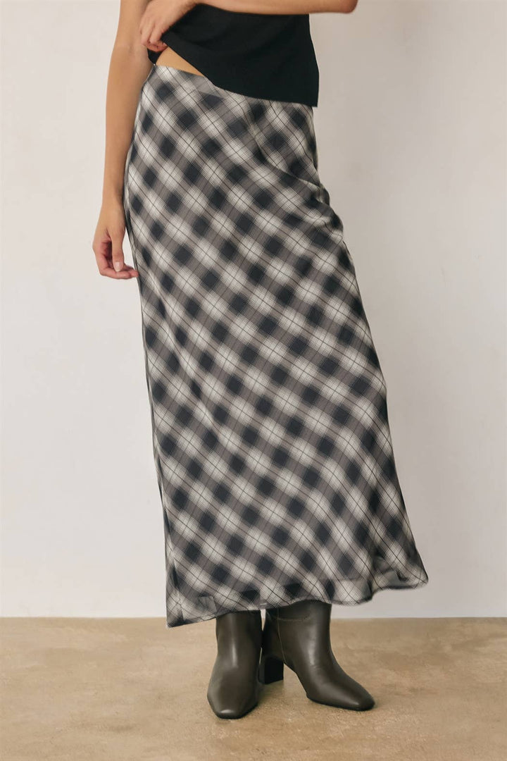 Monroe Plaid Maxi Skirt