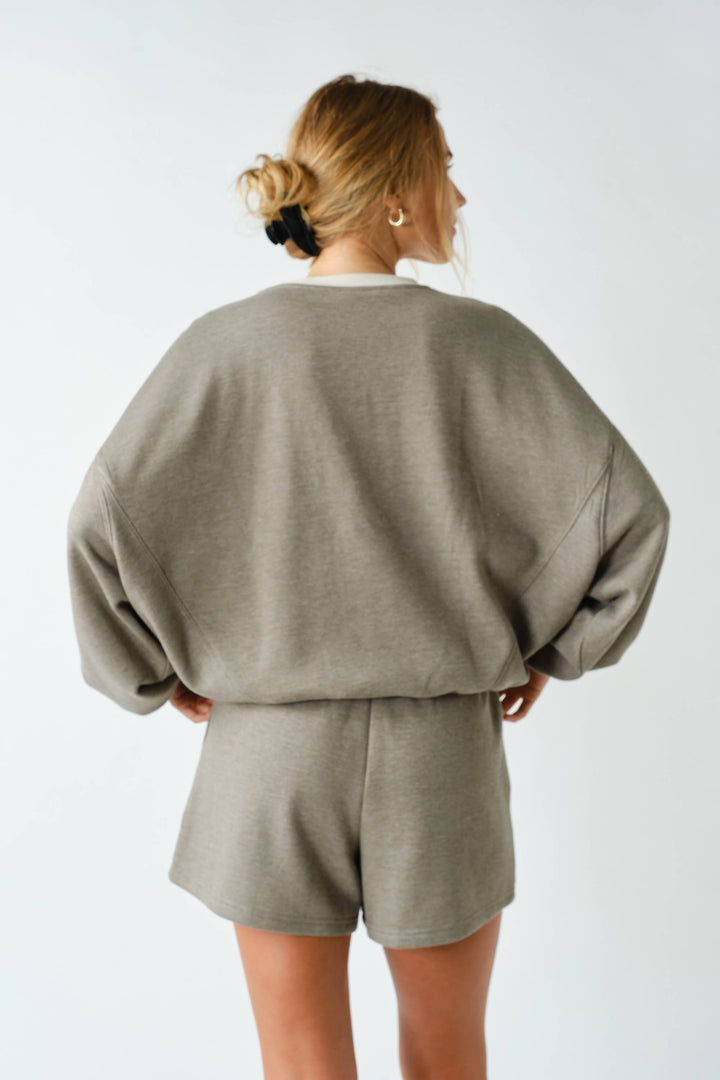 Courtside Fleece Contrast Crewneck Set