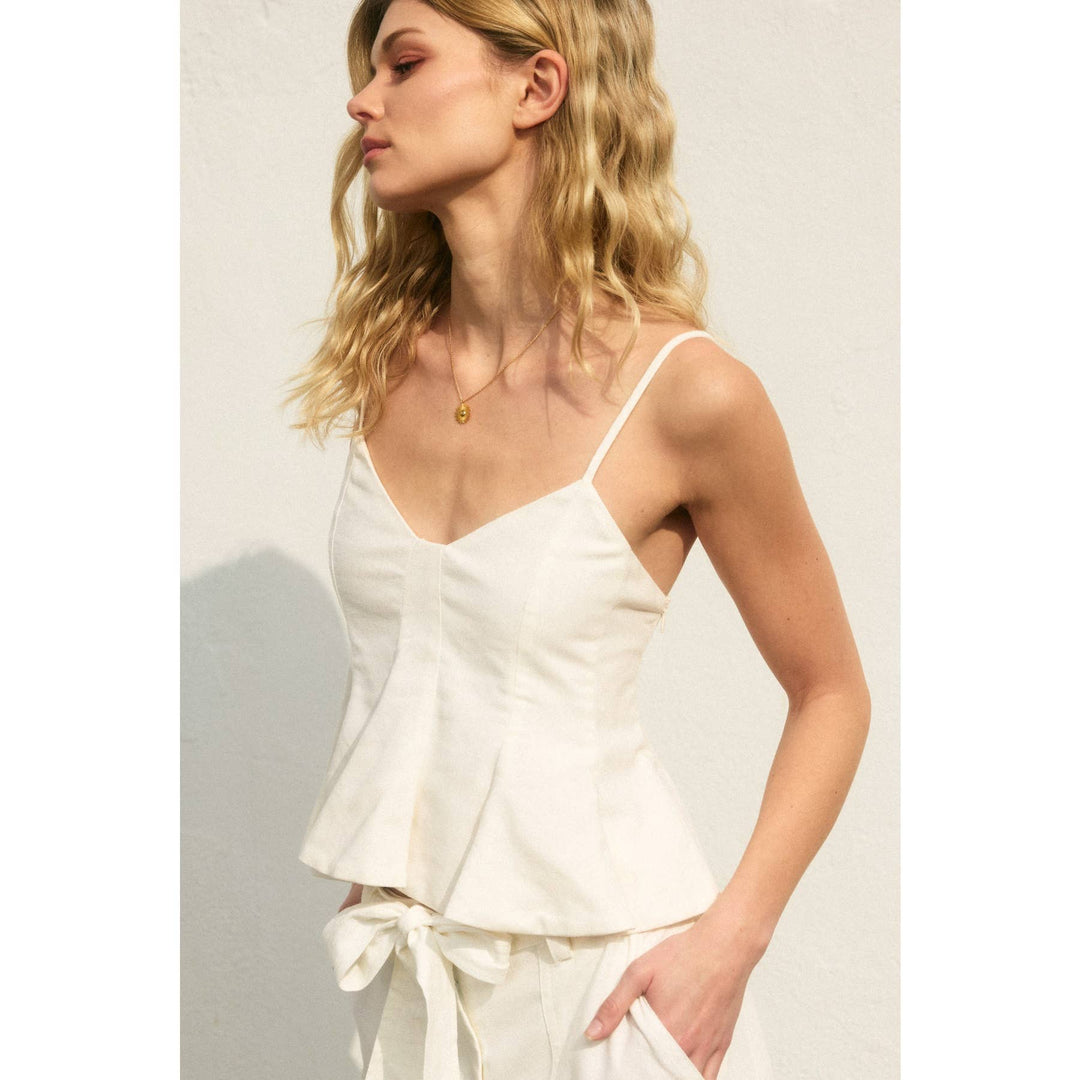 Heaven Sent Sleeveless Flared Top