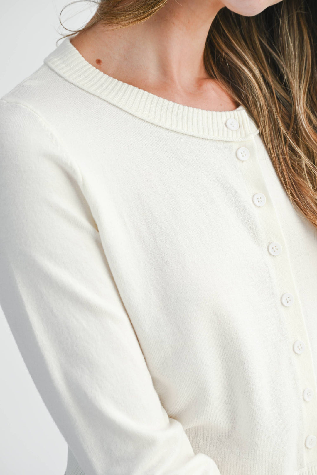 Maria Ribbed Button-Up Knit Cardigan
