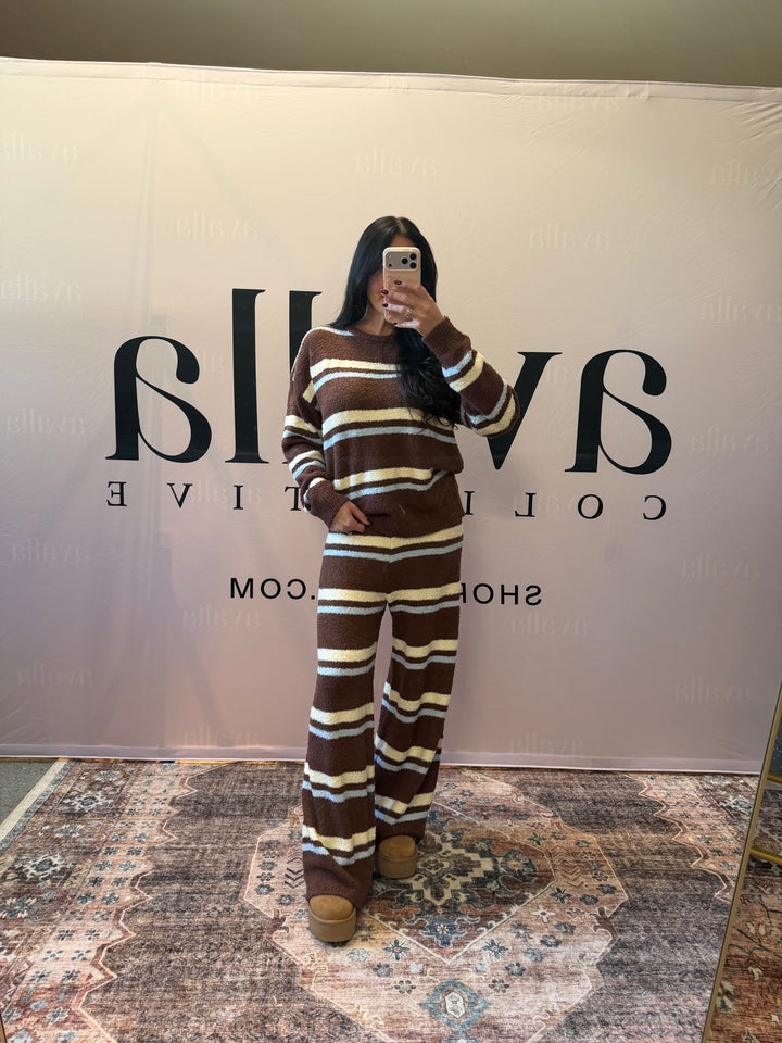 Marcella Striped Knit Set