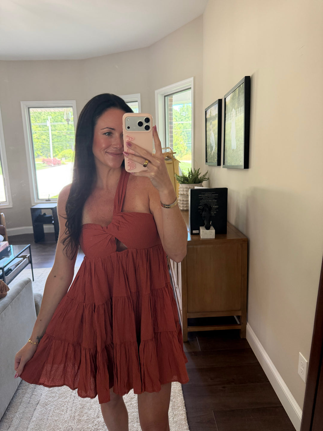 Valencia Keyhole Mini Dress