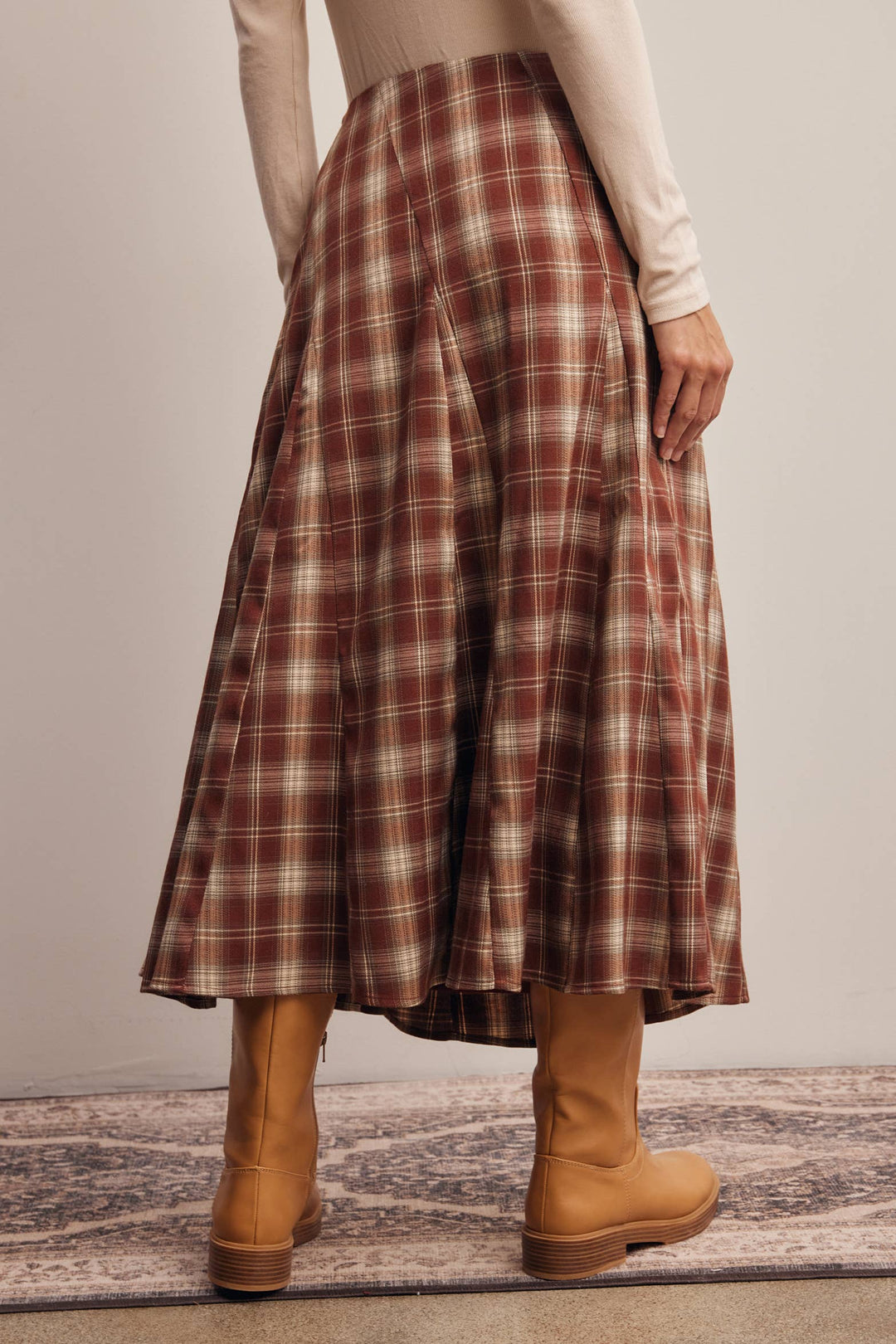 Tessa Plaid Midi Skirt