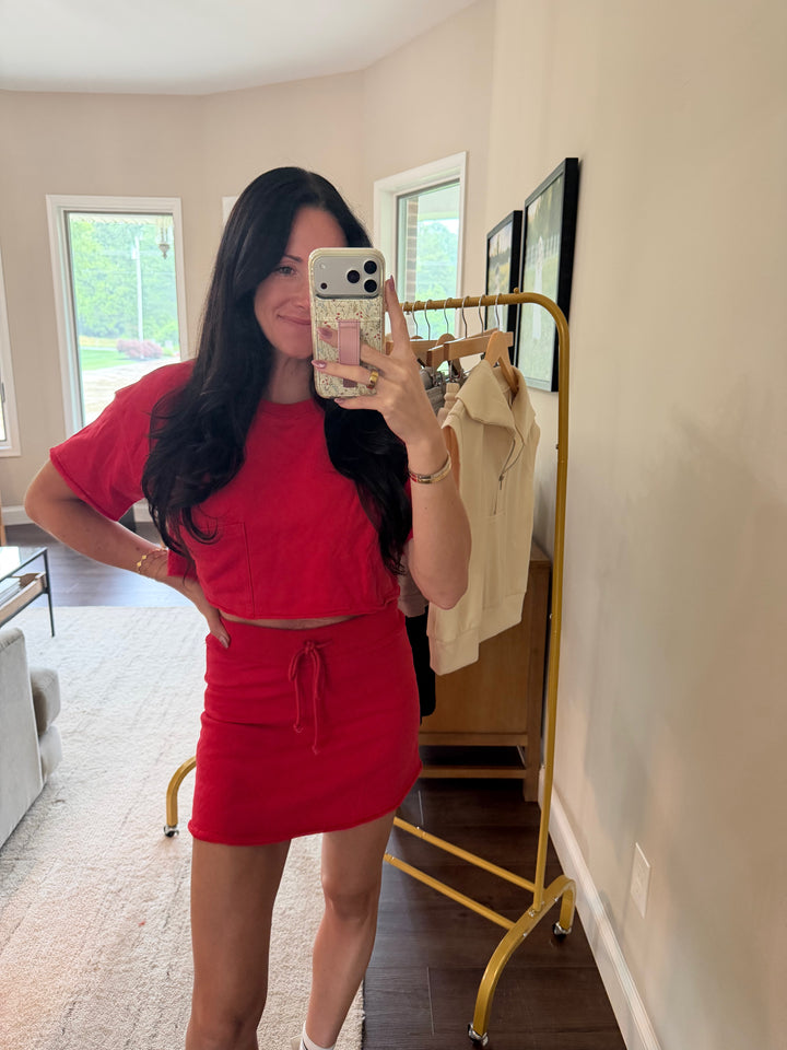 Nora Crop Top and Skort Set