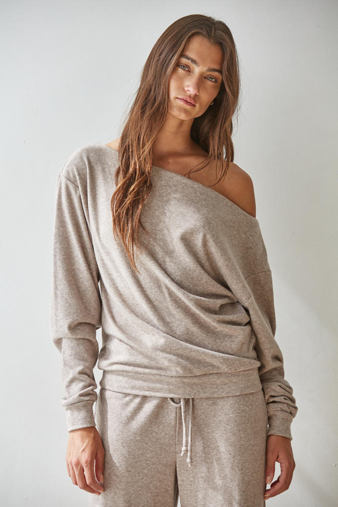 Torrie Boat Neck Knit Top