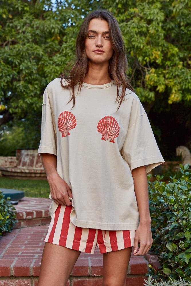Seaside Shell Oversized Tee