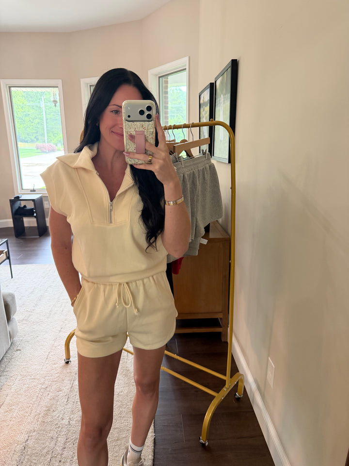 Coastal Club Half Zip Top and Shorts Set
