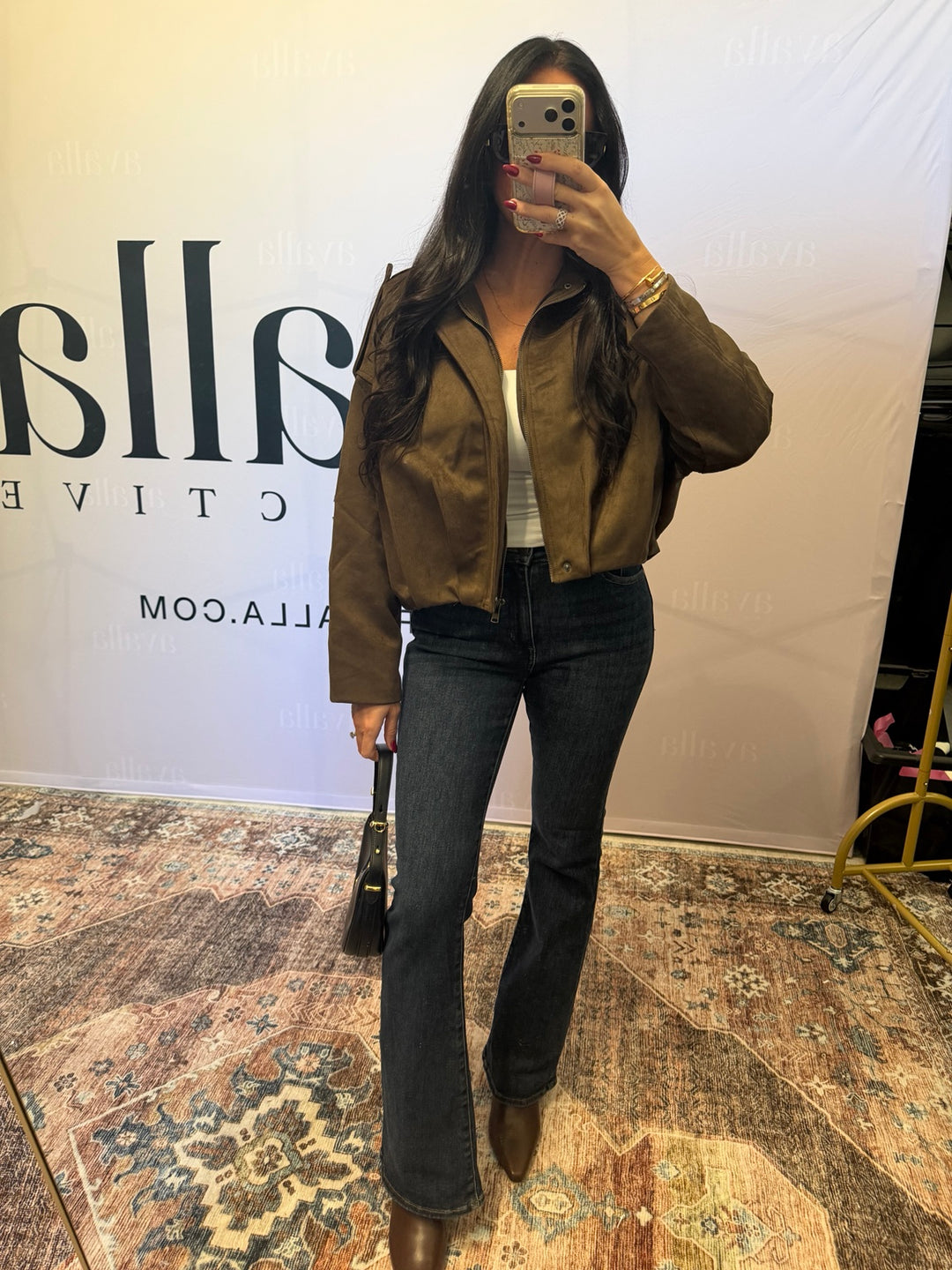 Downtown Faux Suede Jacket
