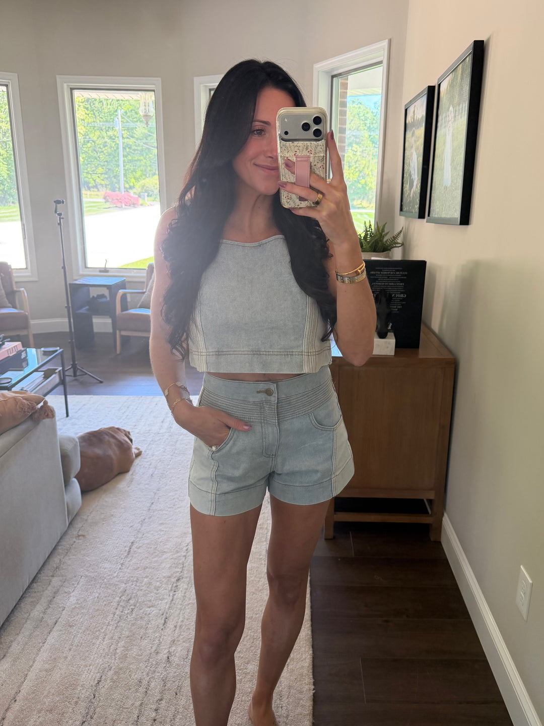Patchwork Denim Tank