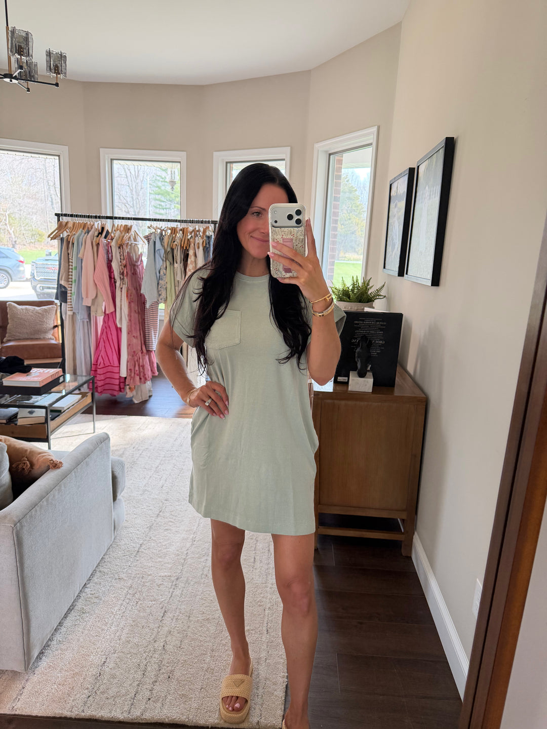Nola Round Neck T-Shirt Mini Dress