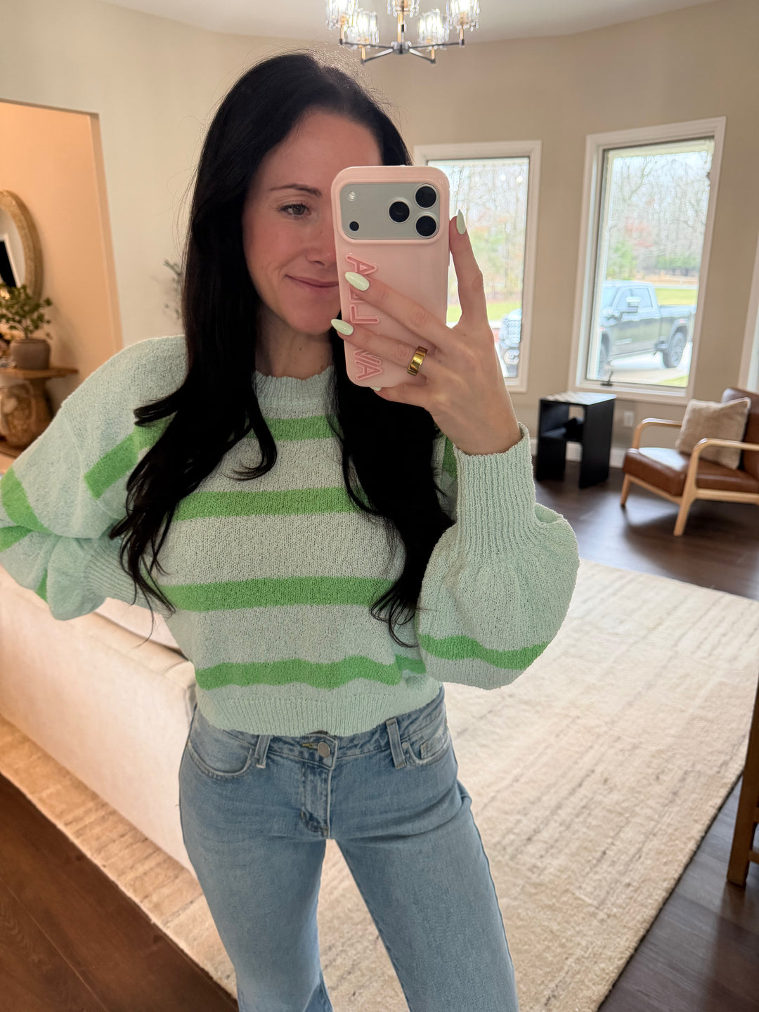 Ava Striped Crewneck Top