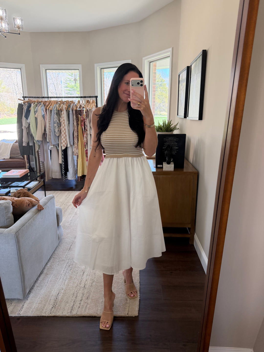 Daria Striped Sleeveless Maxi Dress