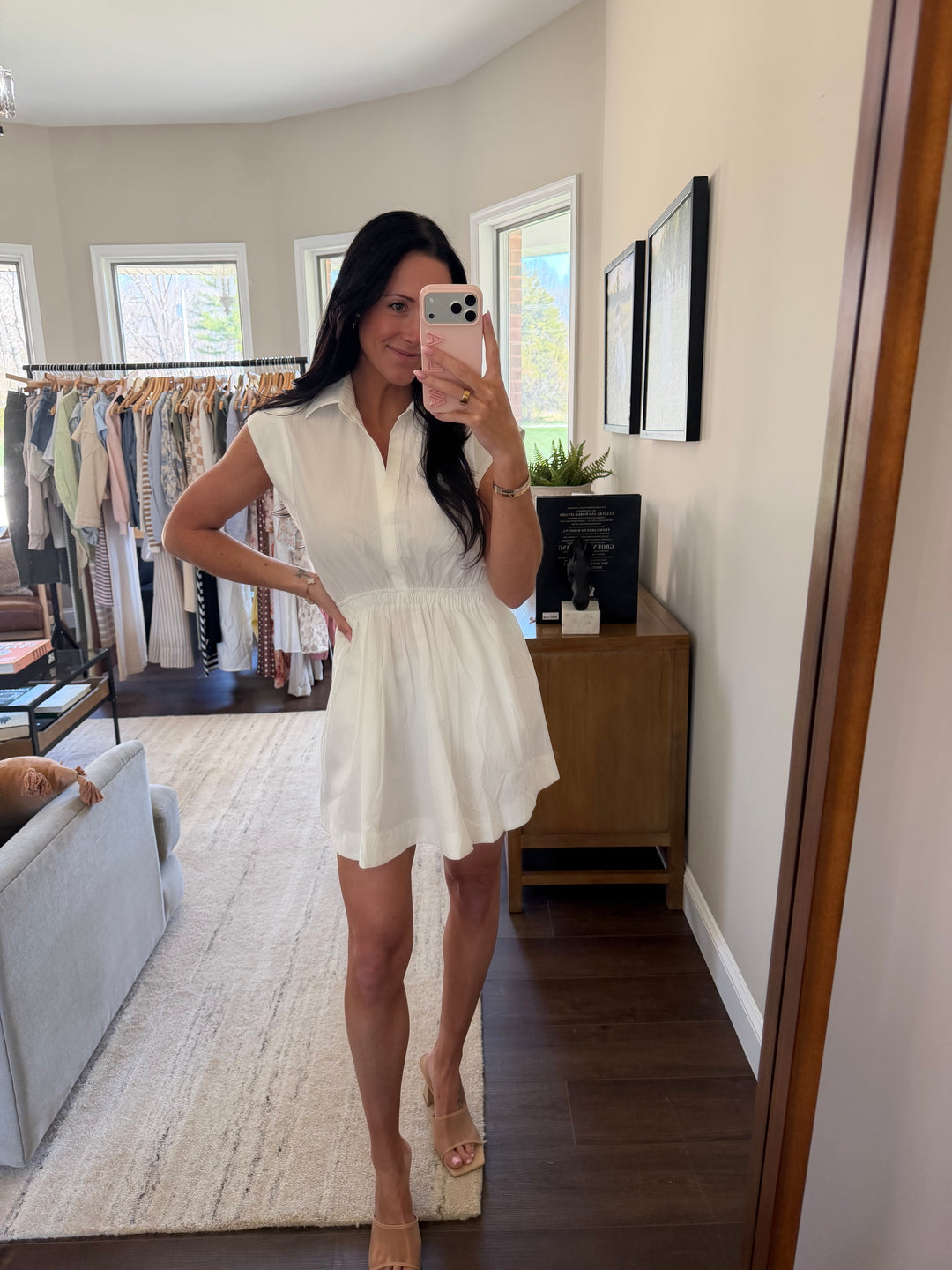 Rumi Sleeveless Collared Mini Dress
