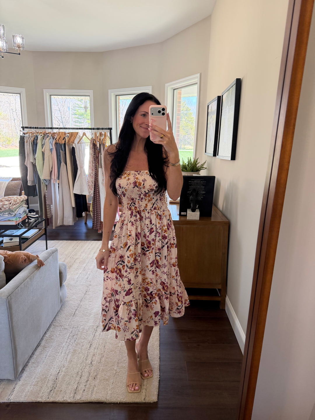 Solene Floral Convertible Smocked Waist Skirt
