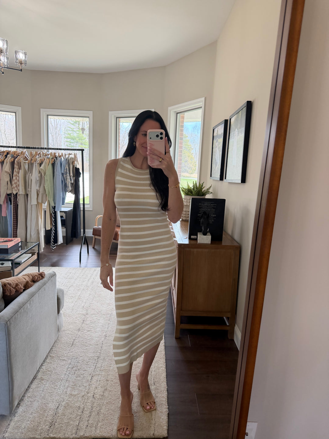 Stella Striped Midi Dress