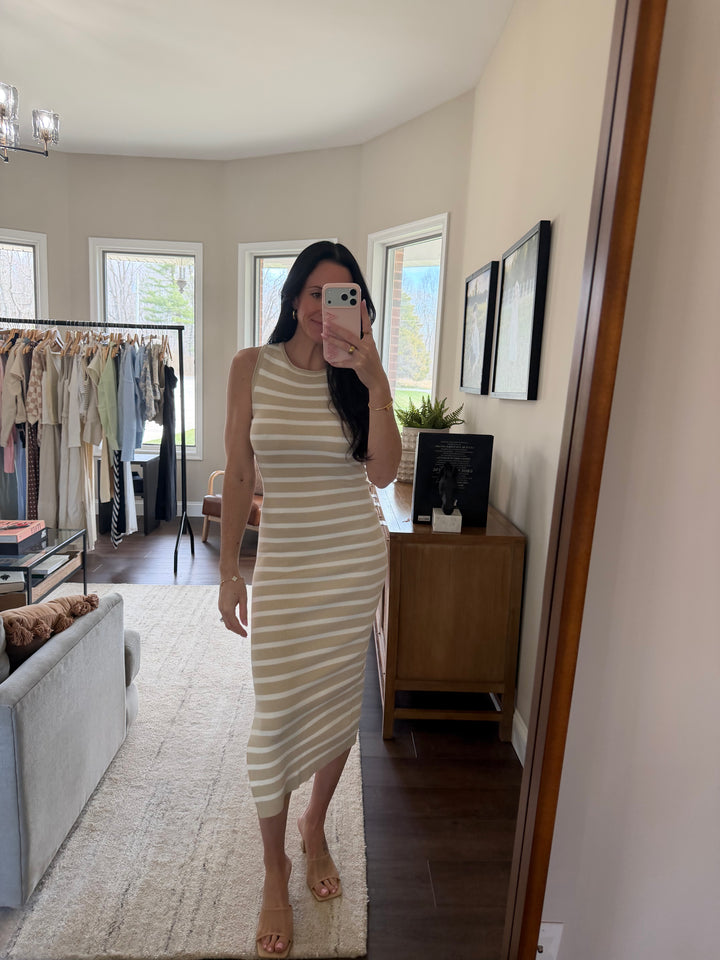 Stella Striped Midi Dress