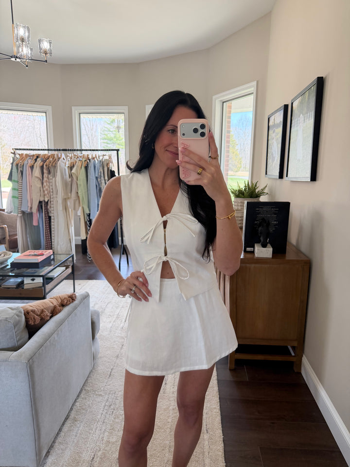 Sloane Linen Skort Set