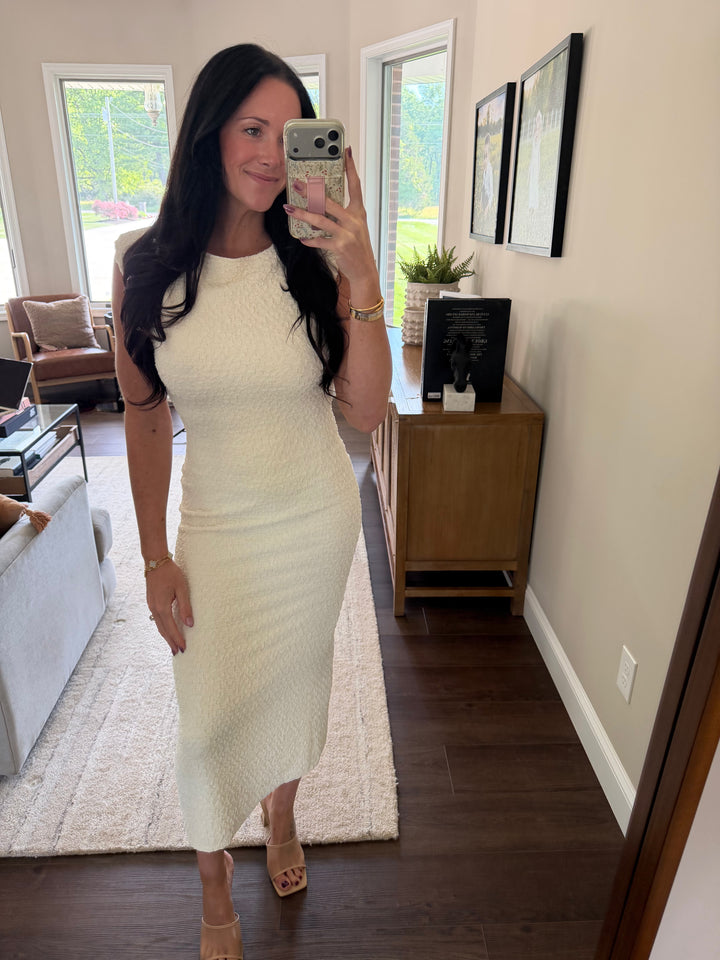 Lucia Textured Midi Dress