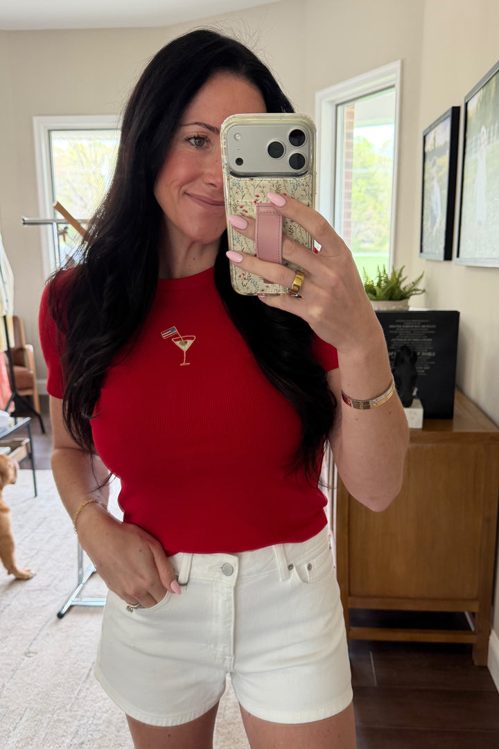 USA Cocktail Ribbed Tee