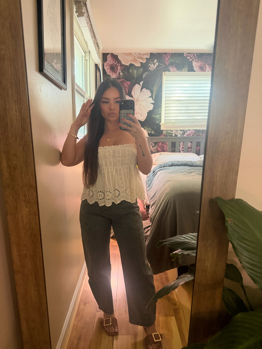 Eyelet Tank Top