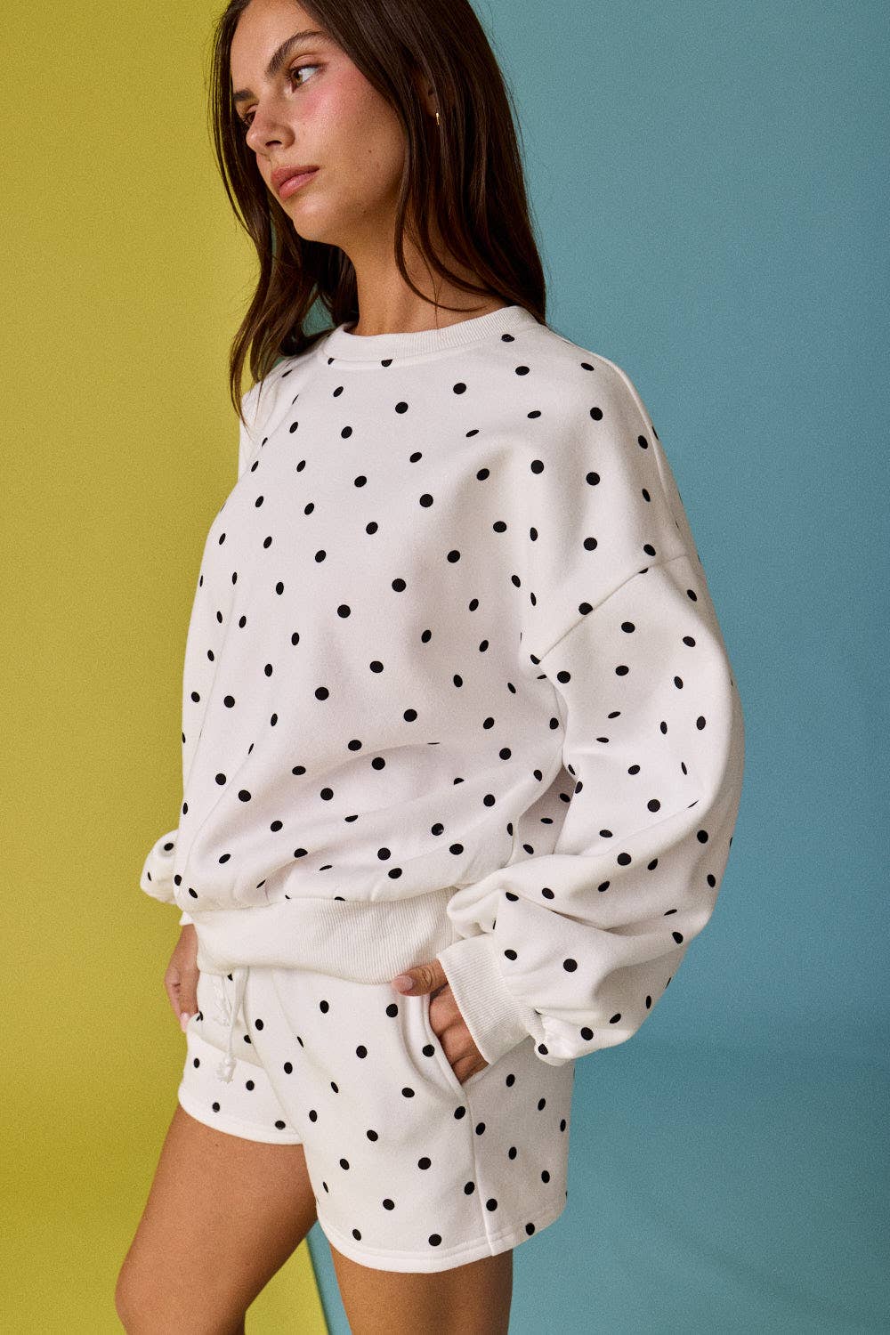Sunday Stroll Polka Dot Fleece Set