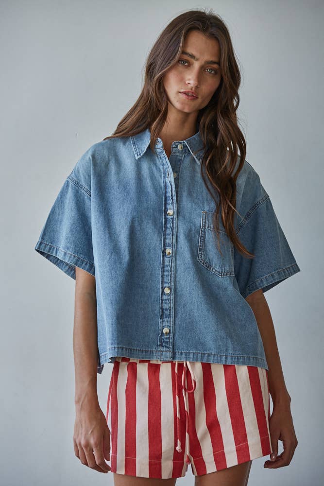 Dockside Chambray Denim Short Sleeve Shirt
