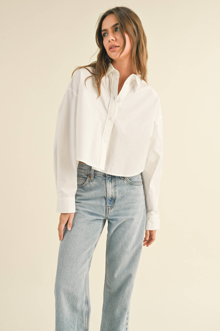 Lina Cropped Button-Down