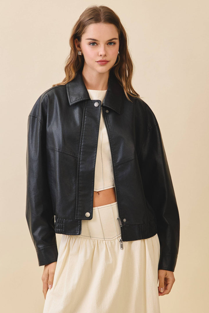 Mercer Faux Leather Jacket