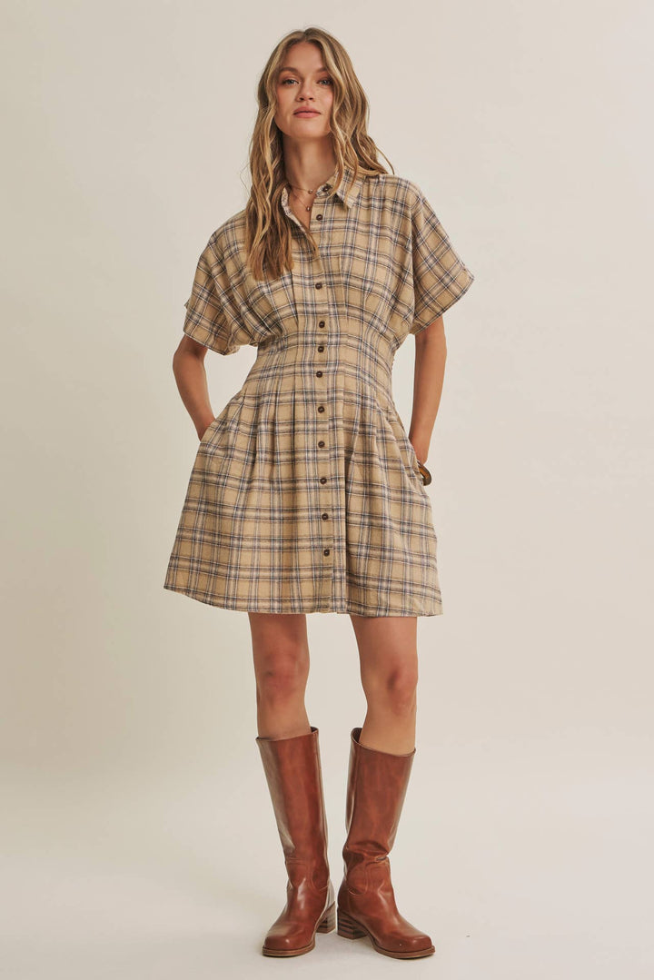 Hollis Plaid Mini Dress