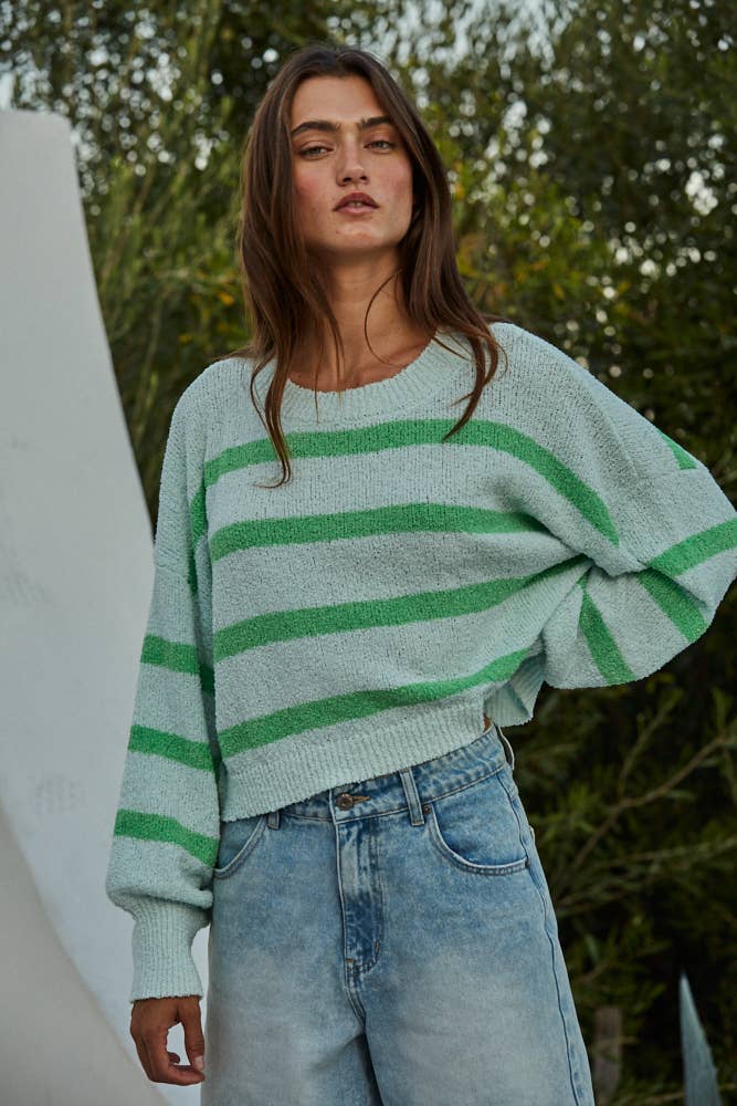 Ava Striped Crewneck Top