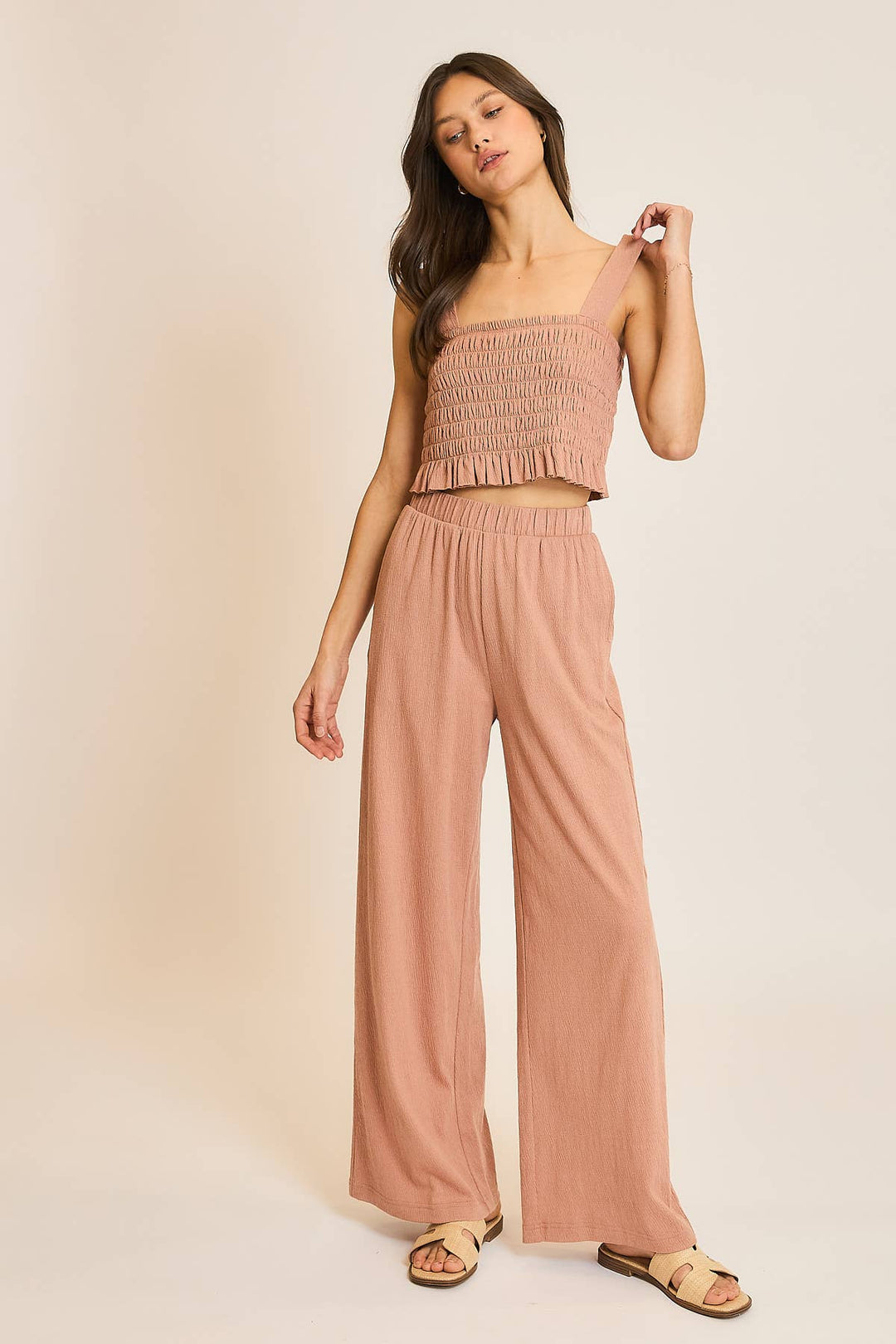Solene Crinkle Pant Set