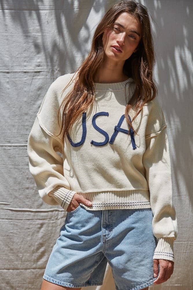 USA Knit Pullover Sweater