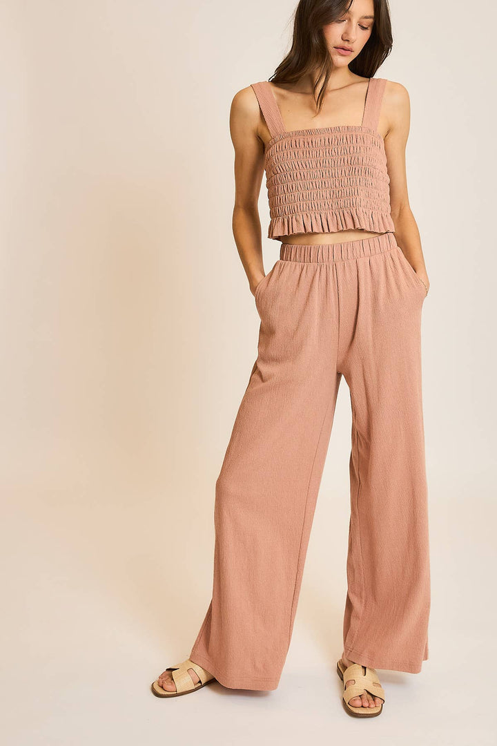 Solene Crinkle Pant Set
