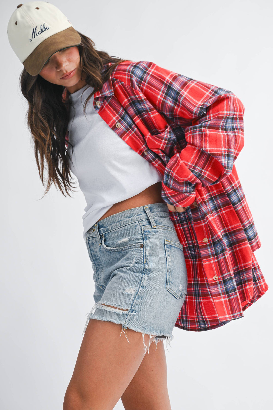 Rory Oversized Plaid Button Down Shirt