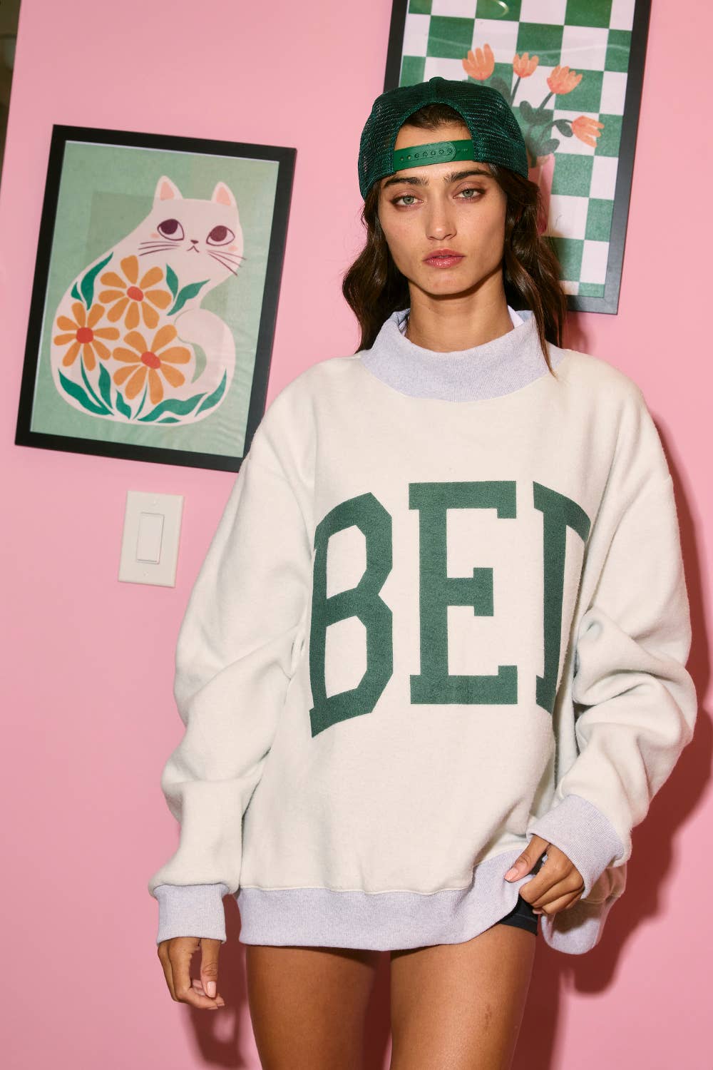Gym to Bed Reversible Mockneck Sweatshirt
