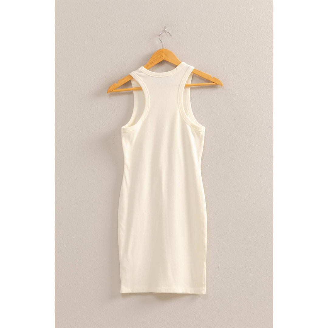 Luca Acid Washed Ribbed Mini Dress