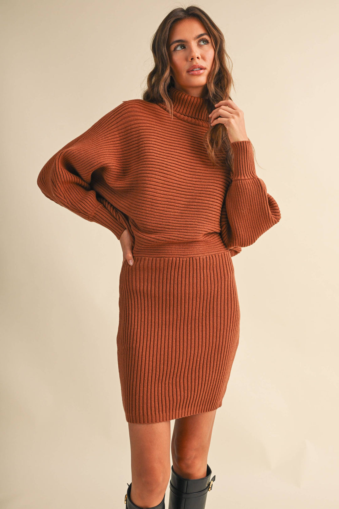 Nola Ribbed Knit Dress