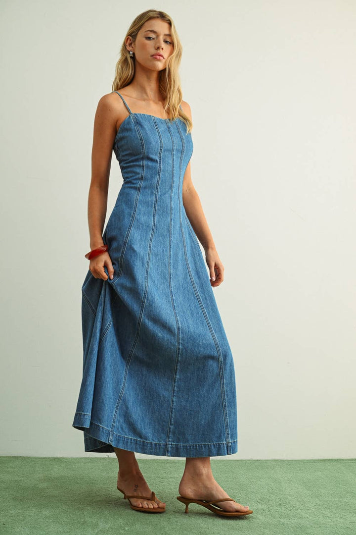 Indigo Maxi Denim Dress