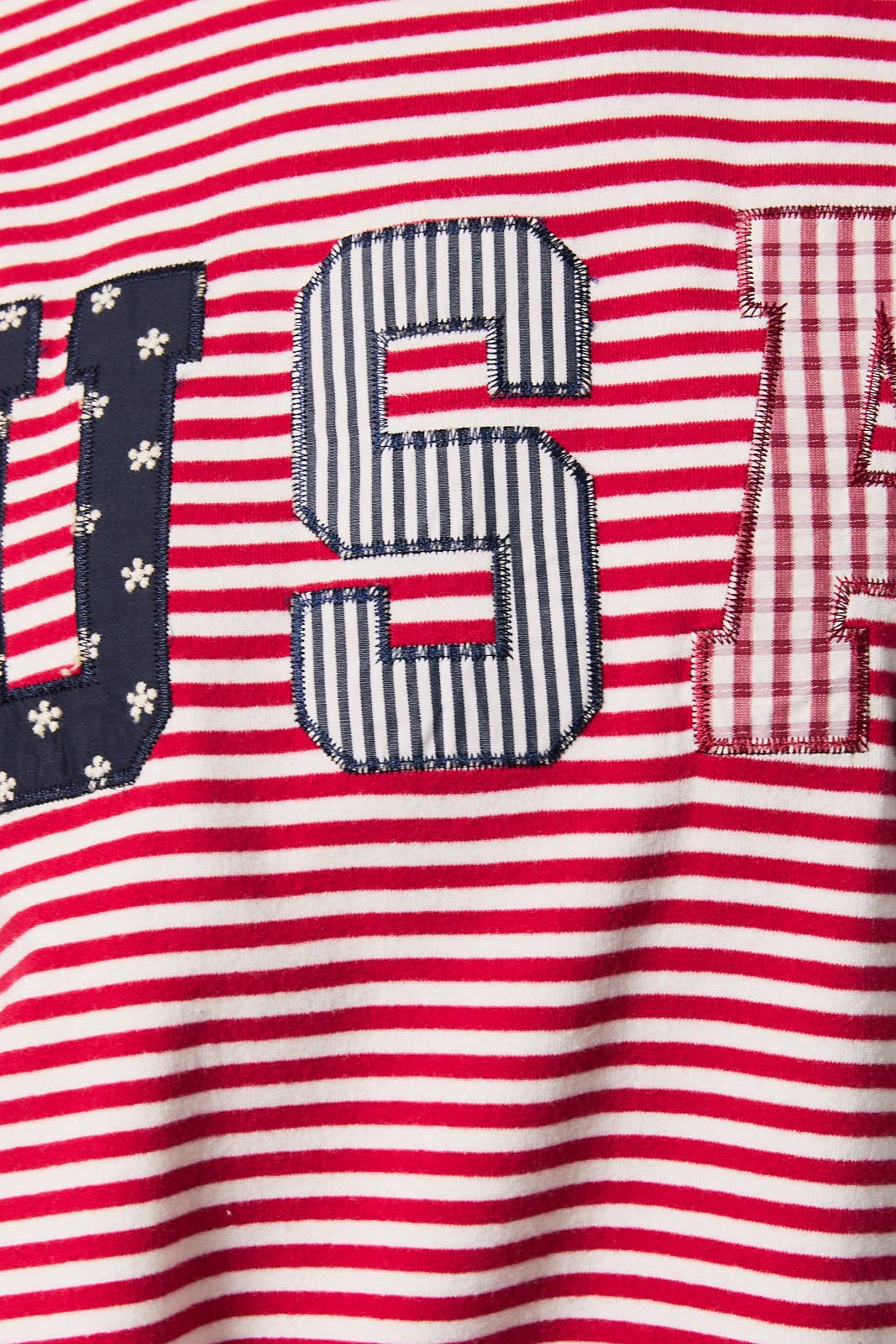 USA Stripe Mock Neck Set