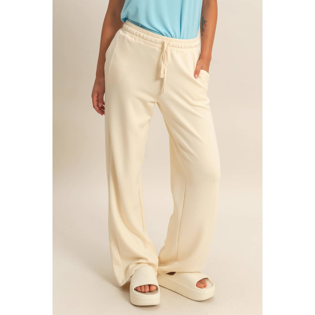 Sutton Elastic Waist Wide-Leg Pants