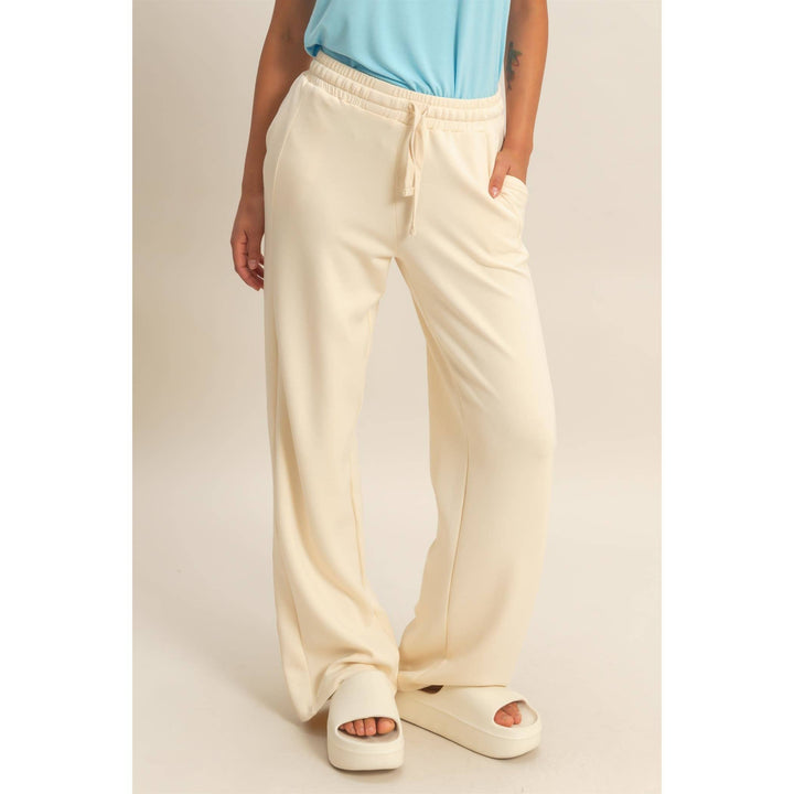 Sutton Elastic Waist Wide-Leg Pants