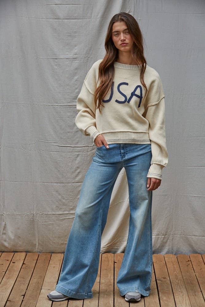 USA Knit Pullover Sweater