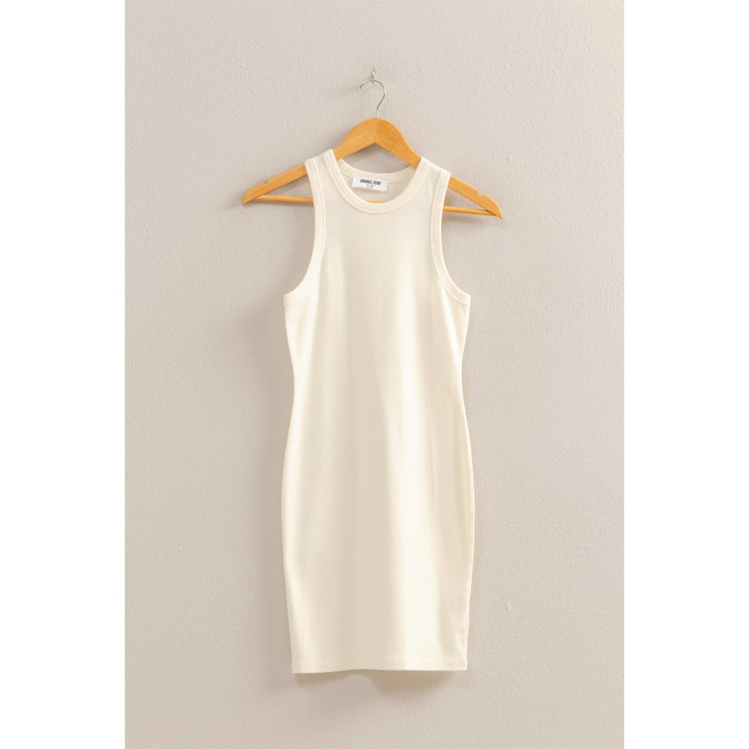 Luca Acid Washed Ribbed Mini Dress