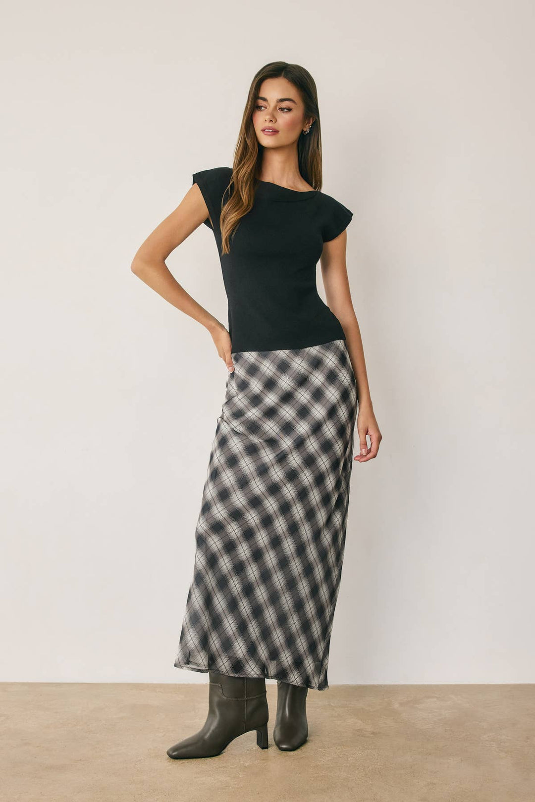 Monroe Plaid Maxi Skirt