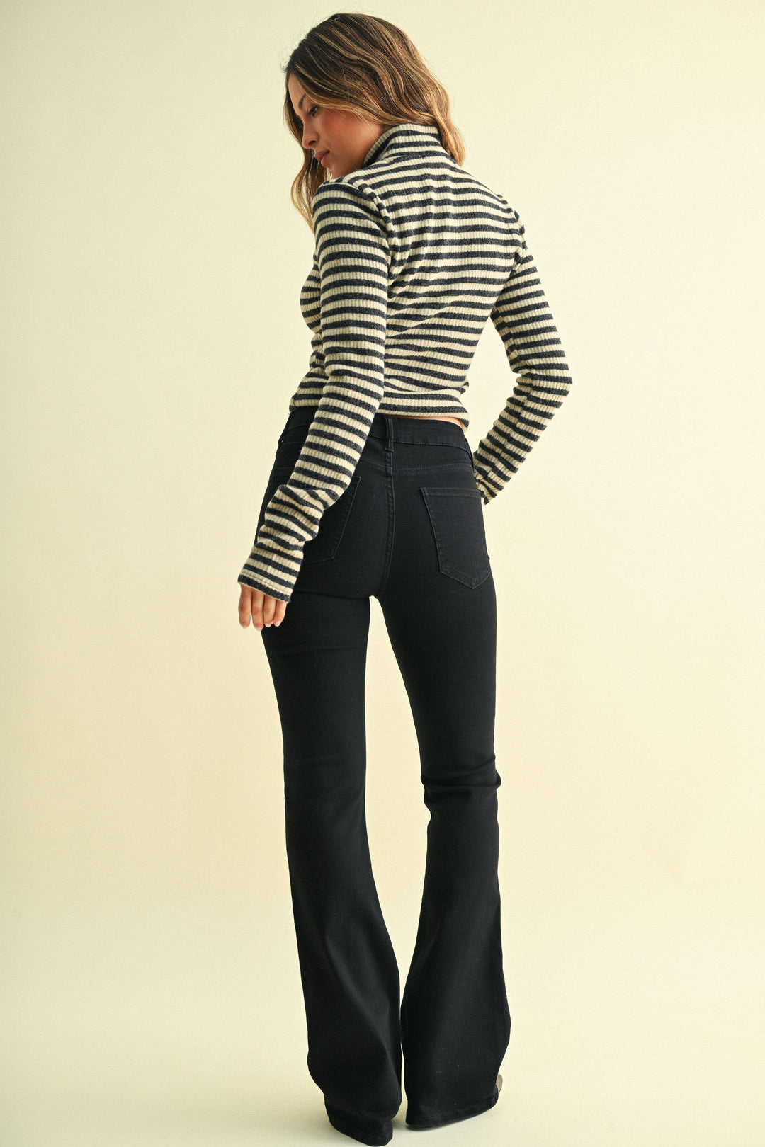 JBD Mid Rise Skinny Flare Tall - Black