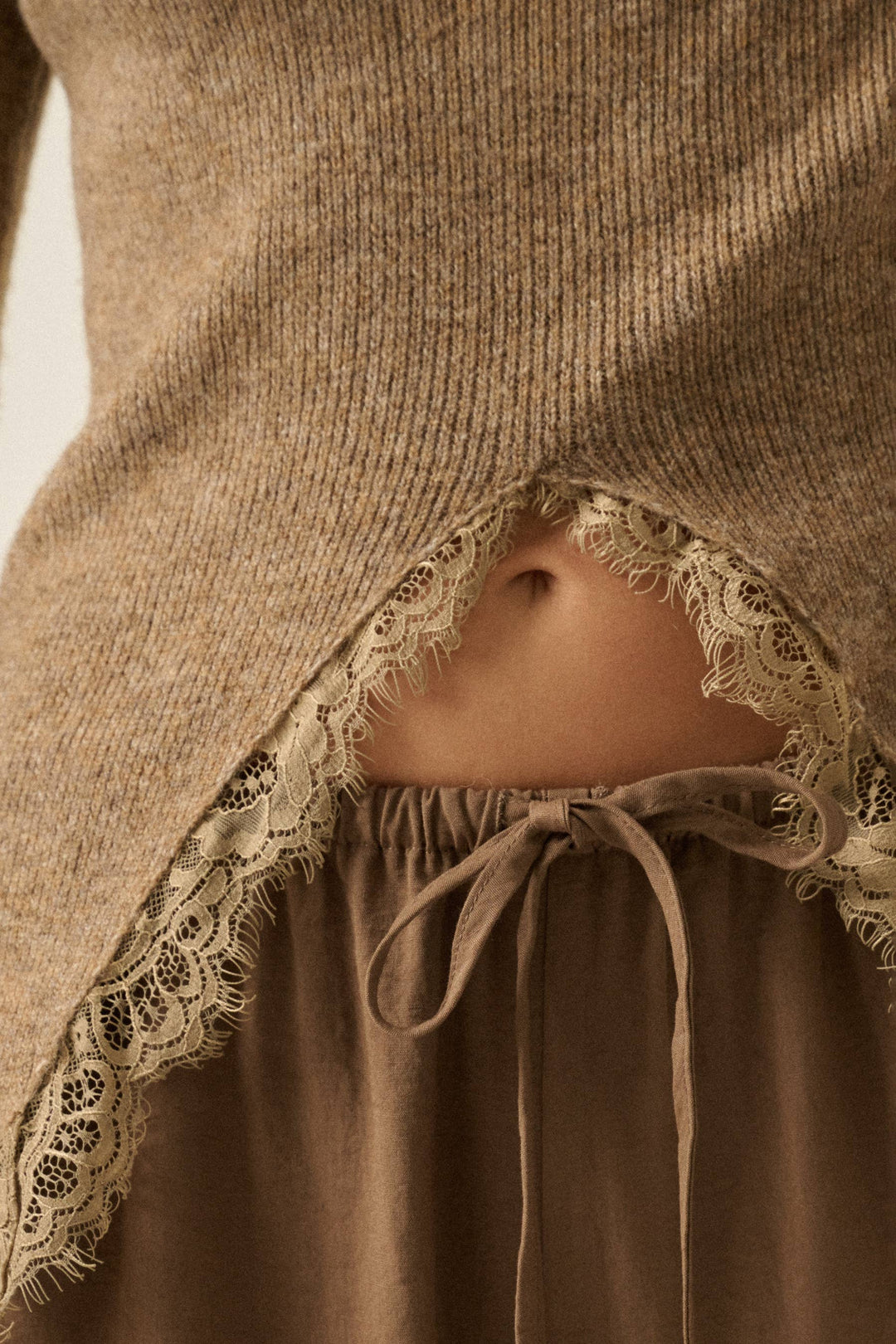 Delicate Edge Lace Sweater