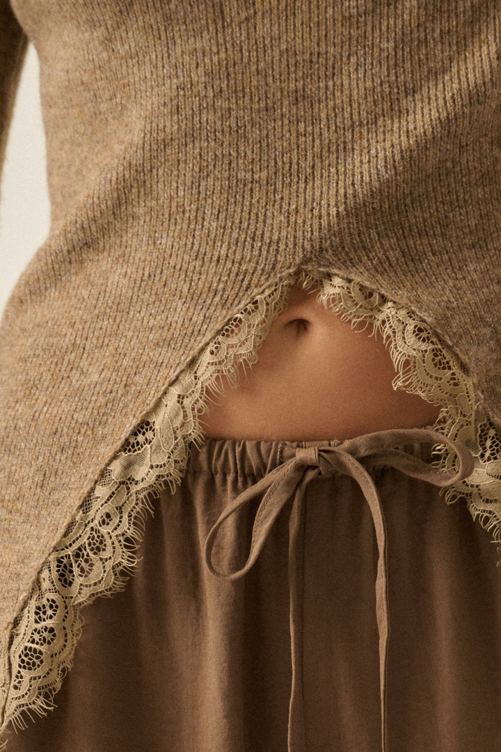 Delicate Edge Lace Sweater