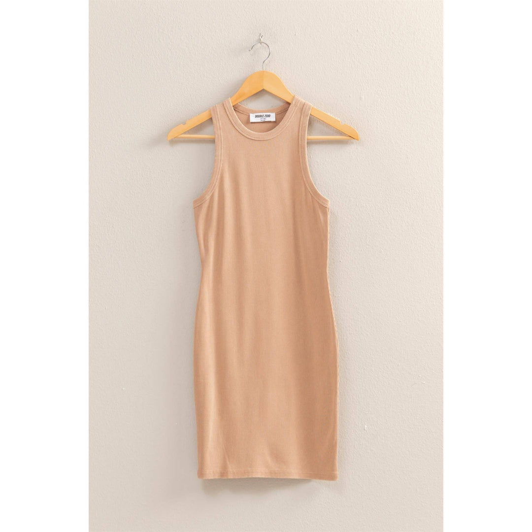 Luca Acid Washed Ribbed Mini Dress